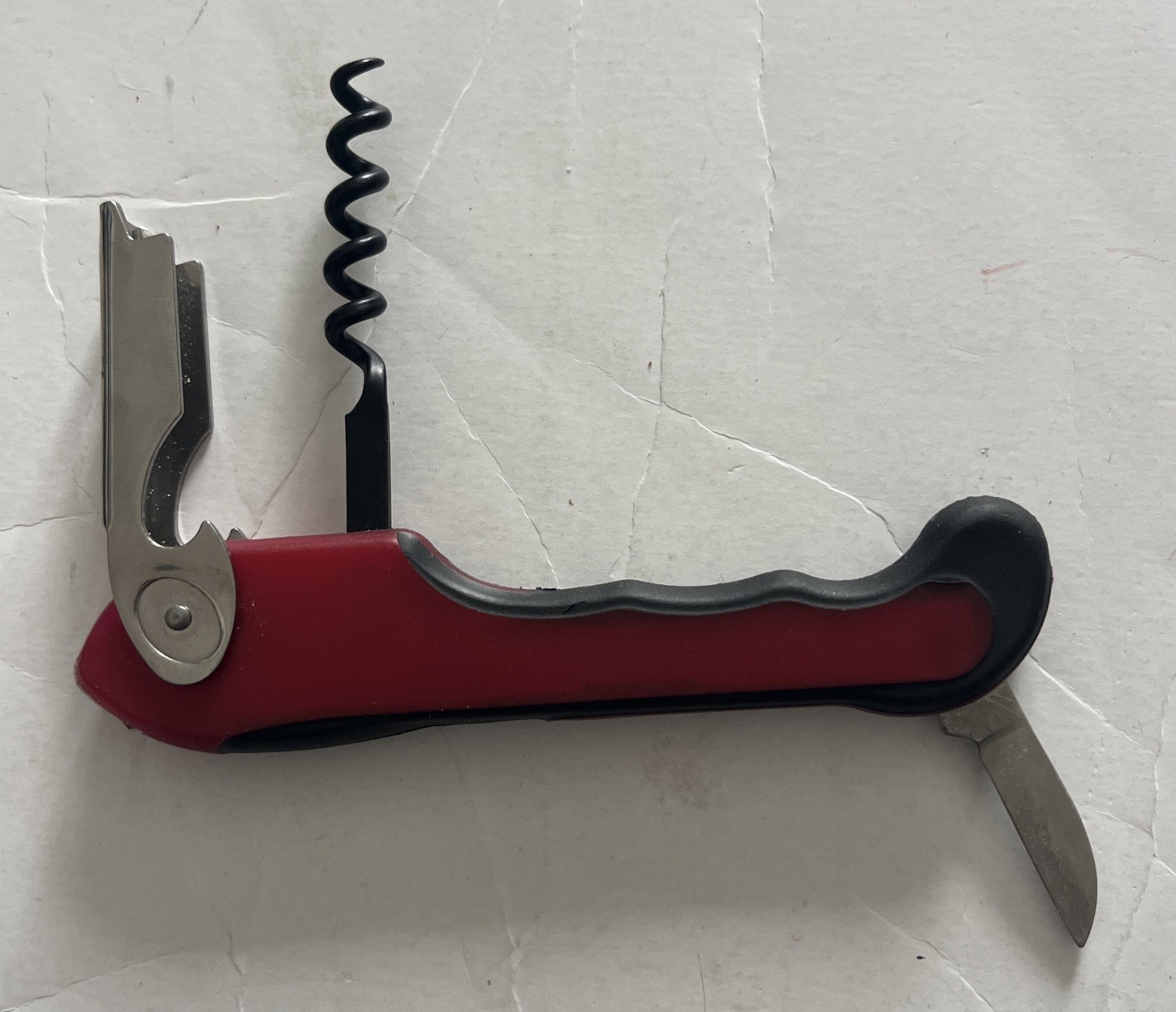 True Grippy Soft Touch COMFORT Handle Waiter’s Corkscrew Red & Black 🍷 gallery