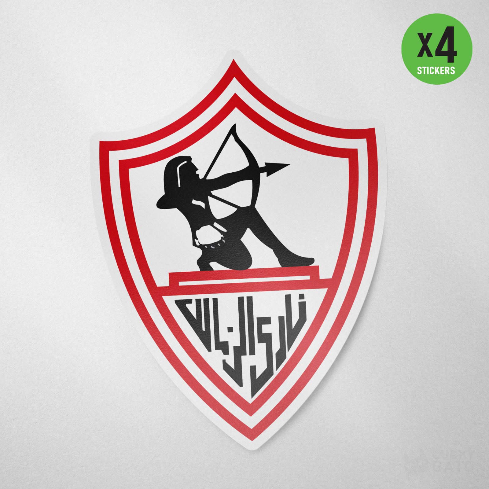 (4 Pack) Zamalek SC Egypt Vinyl Sticker Decal Football Soccer Africa CAF Giza gallery