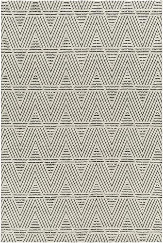 Nevada Modern Geometric Area Rug, 27" x 45", Off-White, (2' x 4') gallery