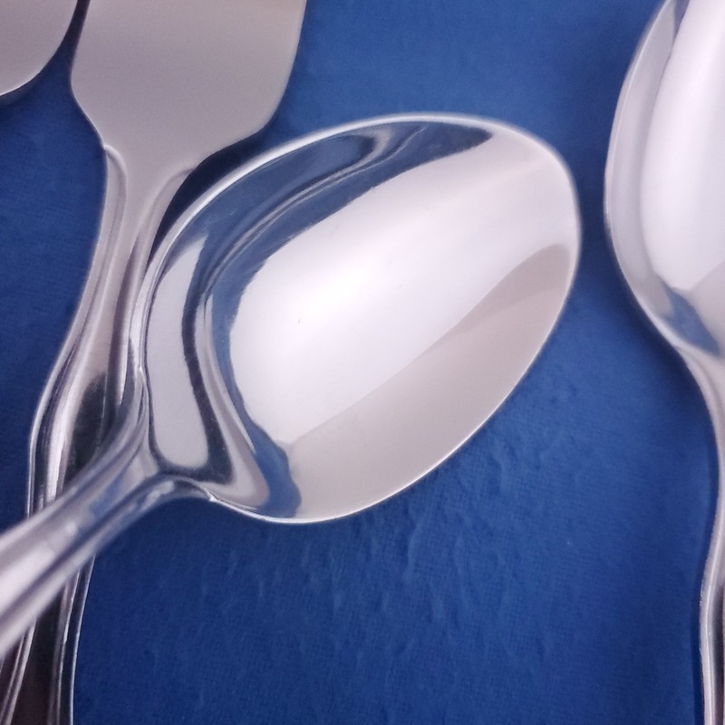 Hampton Unknown Pattern (4) Dinner Forks, (4) Salad Forks & (3) Soup Spoons gallery