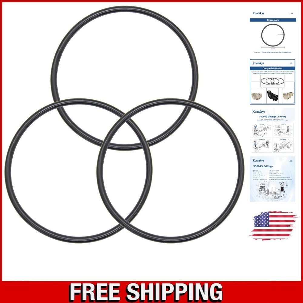 High-Quality Rubber O-Ring 3-Pack for Pentair Pump Trap Lids - Leak Prevention