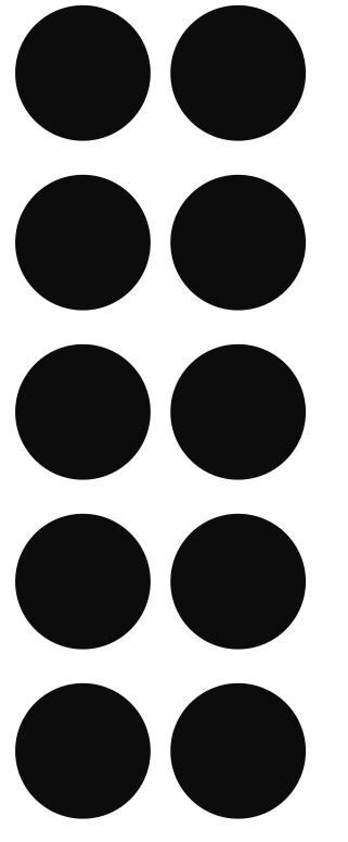 1.5" Black Round Label Dots Stickers Color Coding Inventory 1.5 Inch Dot gallery