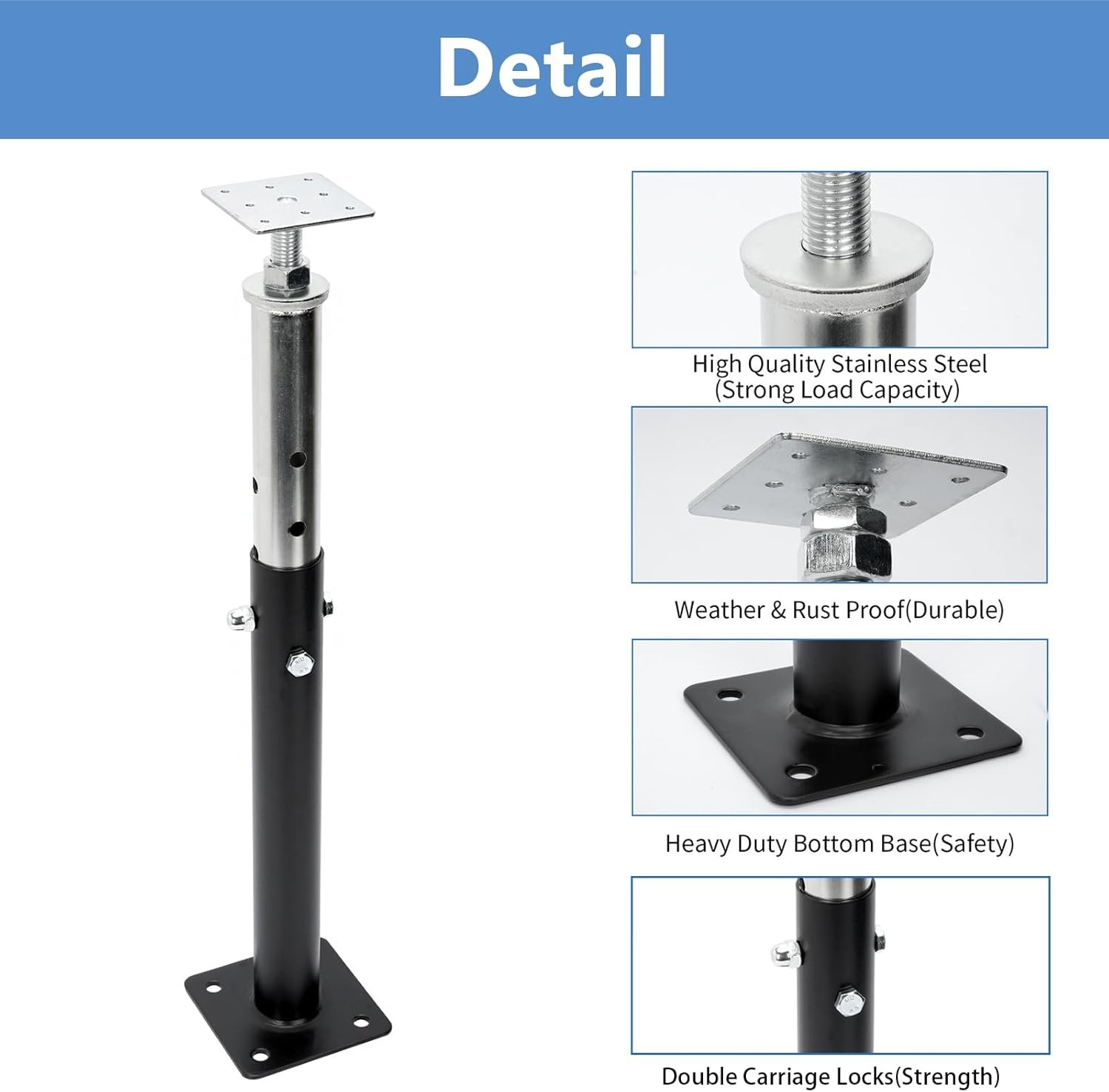 2 PCS House Jacks Leveling Basement Floor Jack House Floor Jack Temporary gallery