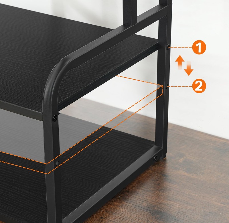 Printer Stand, 3-Tier Desktop Printer Table, Under Desk Printer Storage Offic... gallery