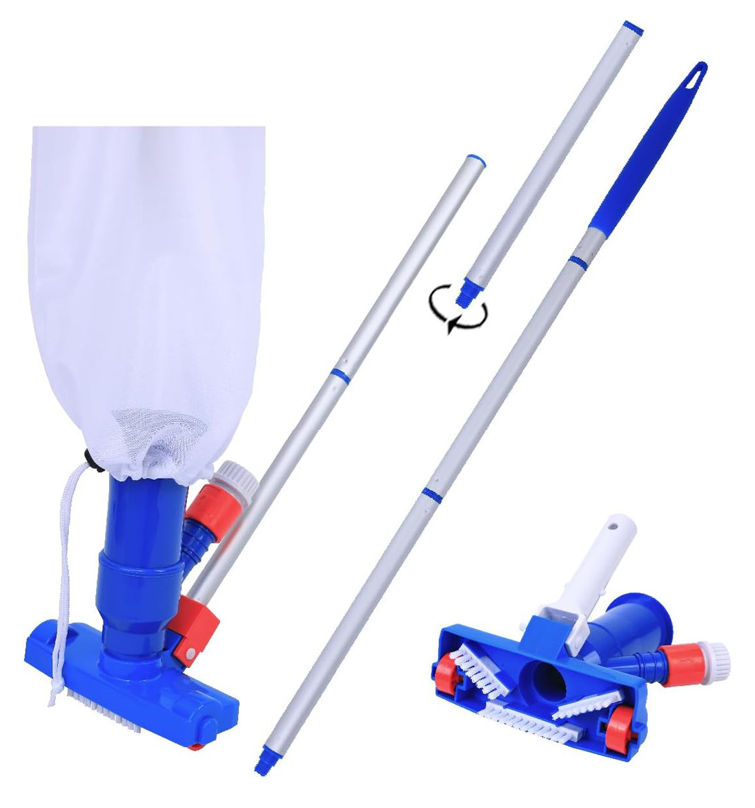 Pool Supply Town Jet Vacuum W/ 6 Section Poles of 57" for Frame Aboveground/Infl gallery