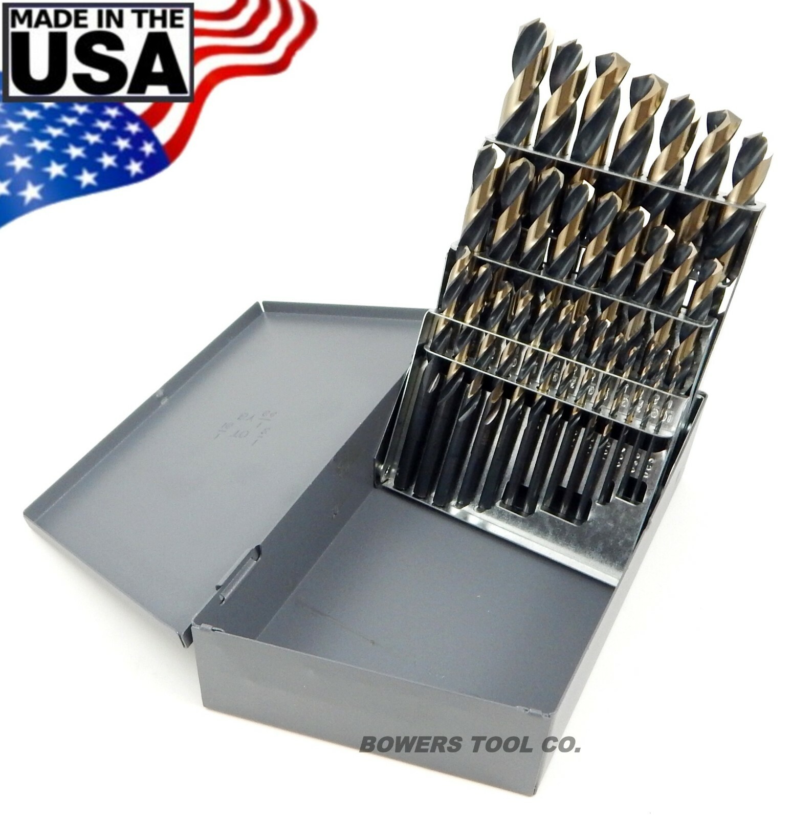 Cle Line 29pc Mechanics Drill Bit Set HI-Molybdenum M7 Black Gold 1/16-1/2 USA gallery