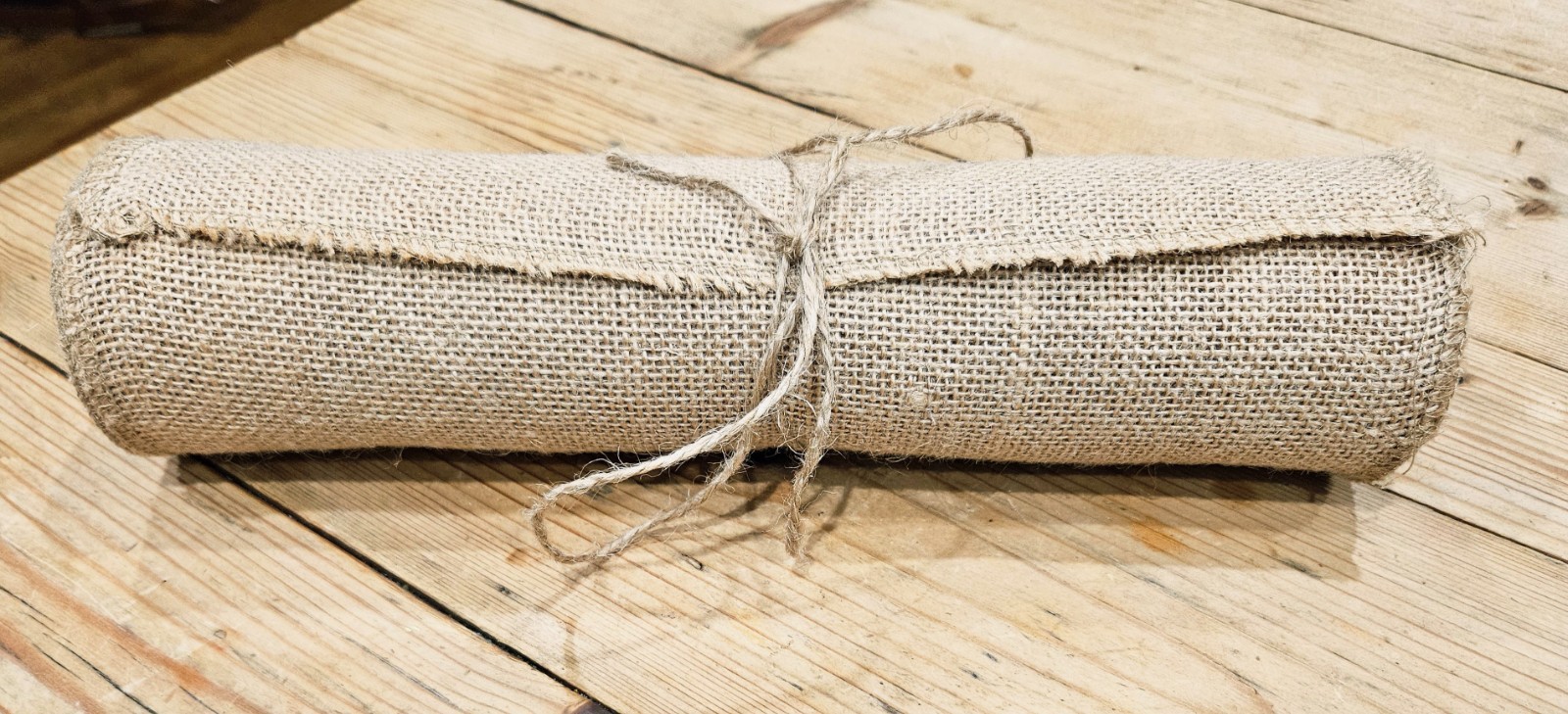 Rustic Burlap Table Runner 12 Inches across by 10 Feet Long gallery