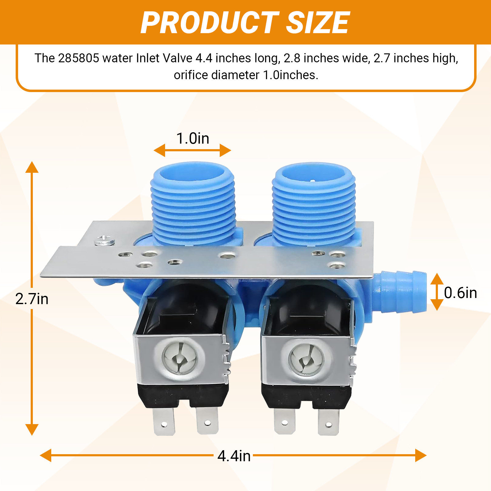 285805 Water Inlet Valve Fits Whirlpool Kenmore Maytag GE Washer Washing 2 Pack gallery