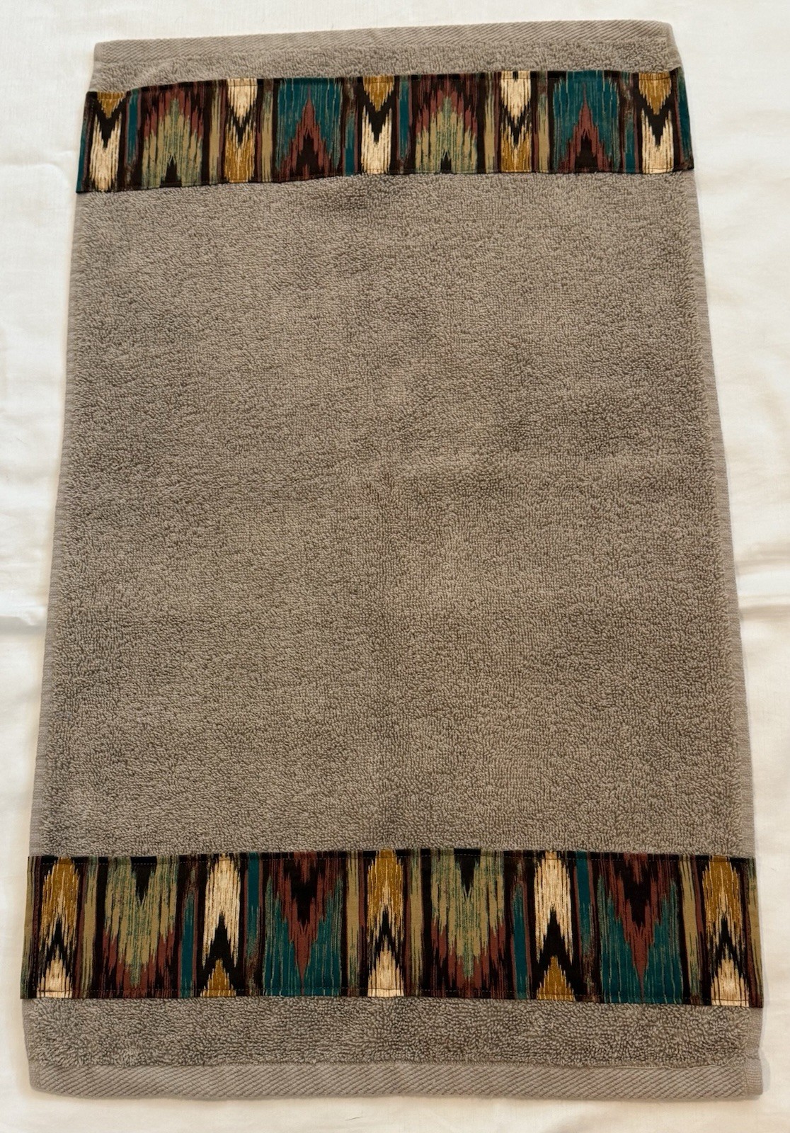Southwestern Native American Print Bath Towel Set Brown Black Blue 3 Pc gallery