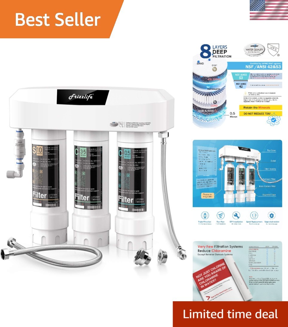 Under Sink Water Filter System, NSF/ANSI 53&42&372 Certified, 8 Layer 0.5 Mic... gallery