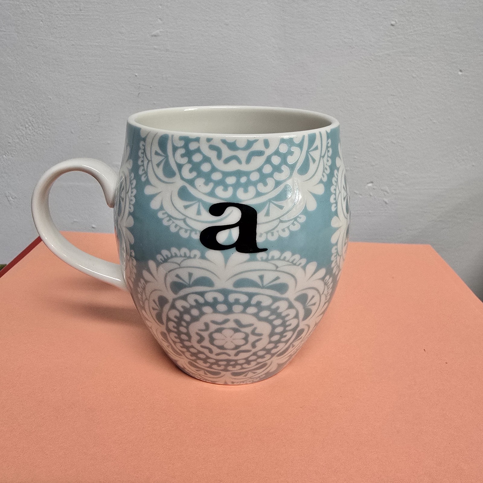 Anthropologie Ceramic Homegrown Monogram Initial Mug "a" Teal gallery