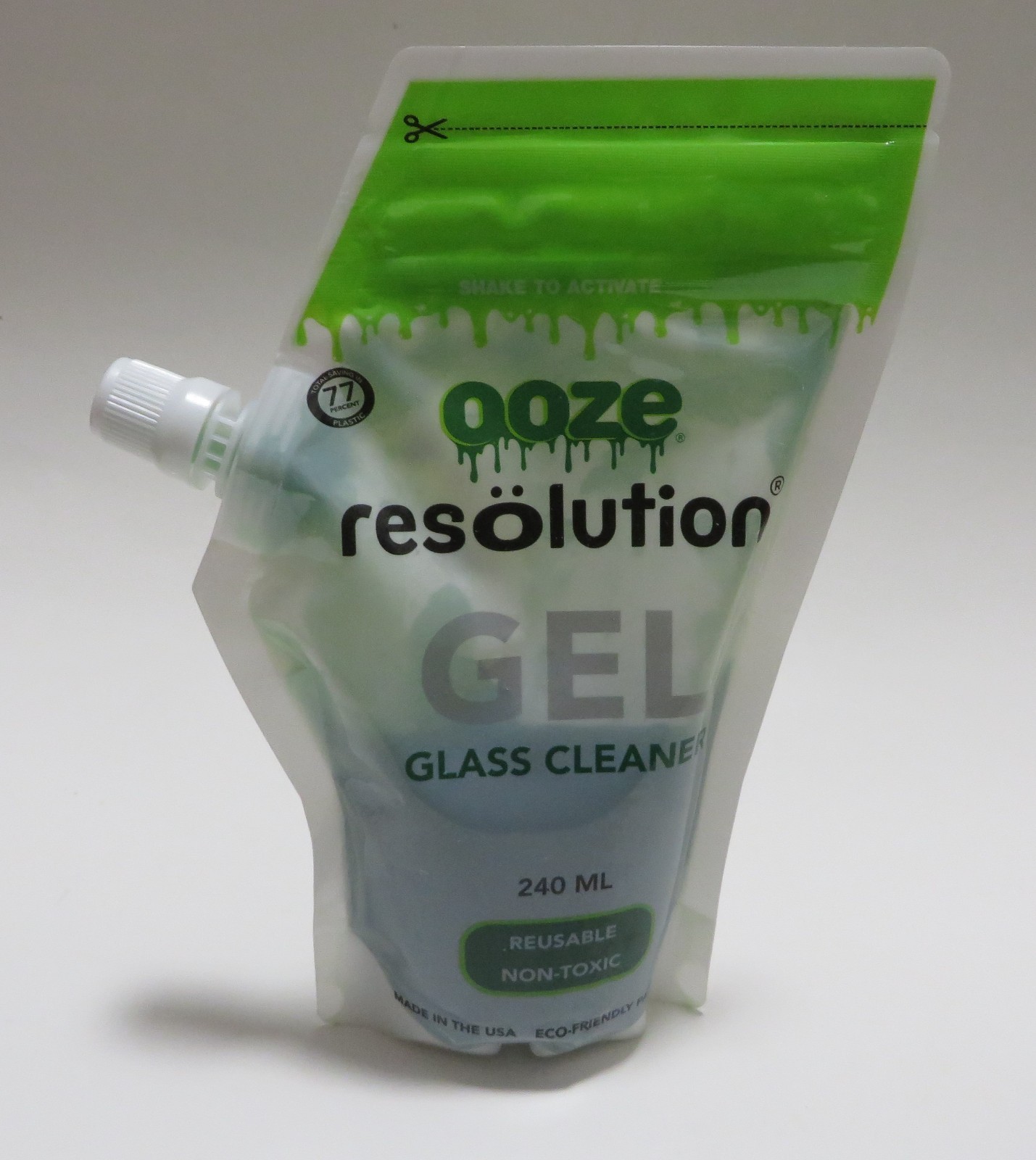 Ooze Resolution Gel Glass Cleaner - Reusable Glass Cleaner-non toxic- 240ML/pack gallery