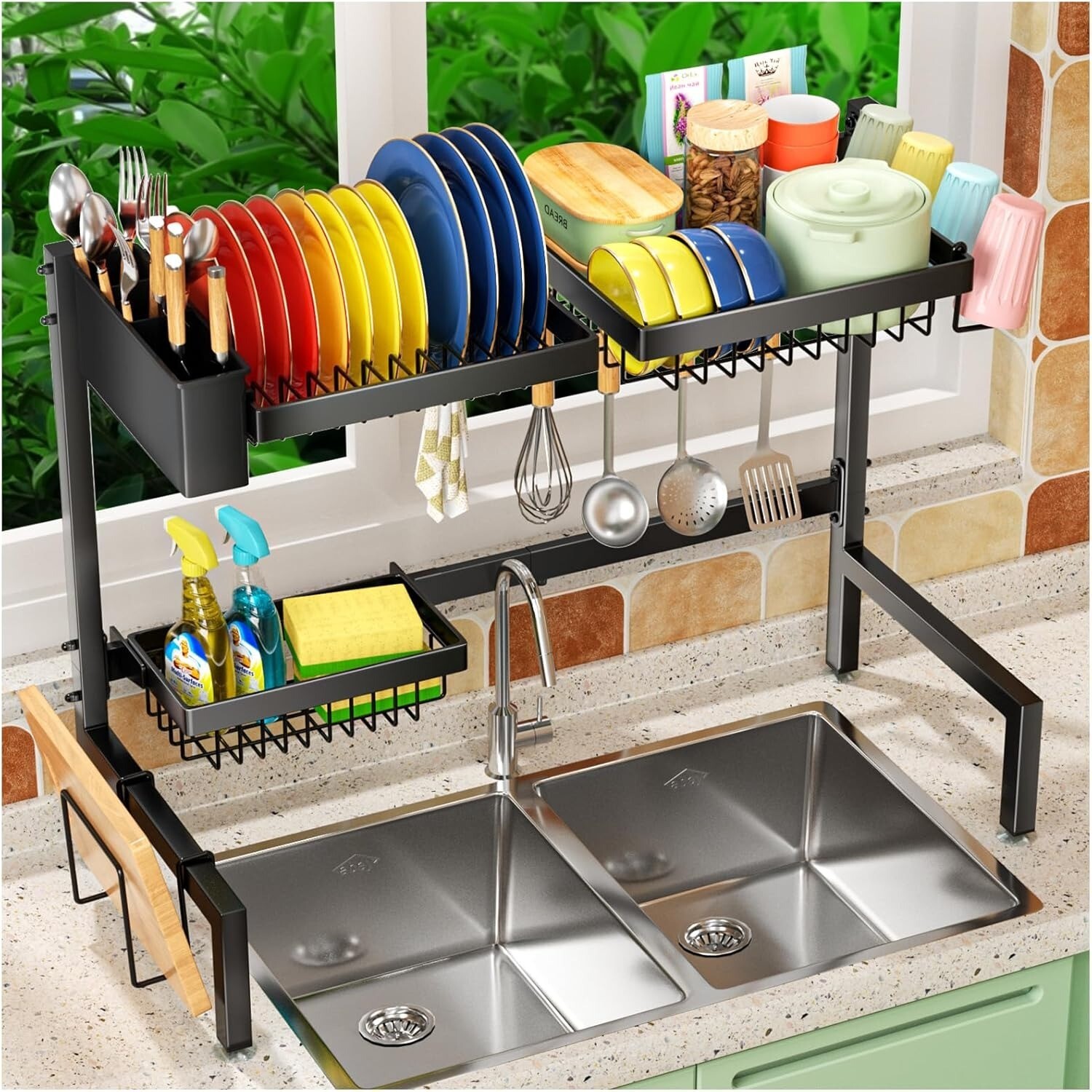 Dish Drying Rack Large Over The Sink Dish Drainer Drying Rack Kitchen Organizers gallery