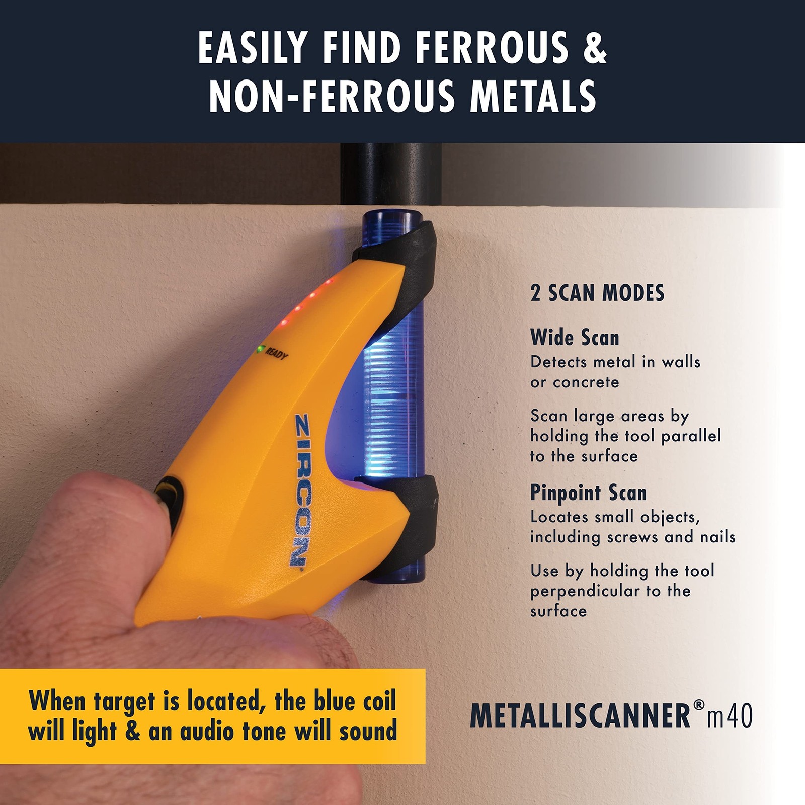 Zircon MetalliScanner m40 Handheld Electronic Metal Detector Standard Packaging gallery