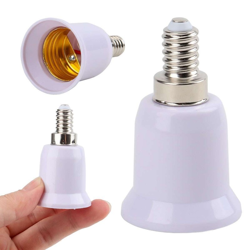 10pc E12 to E26/E27 Light Bulb Socket Adapter Standard Base Chandelier Converter gallery