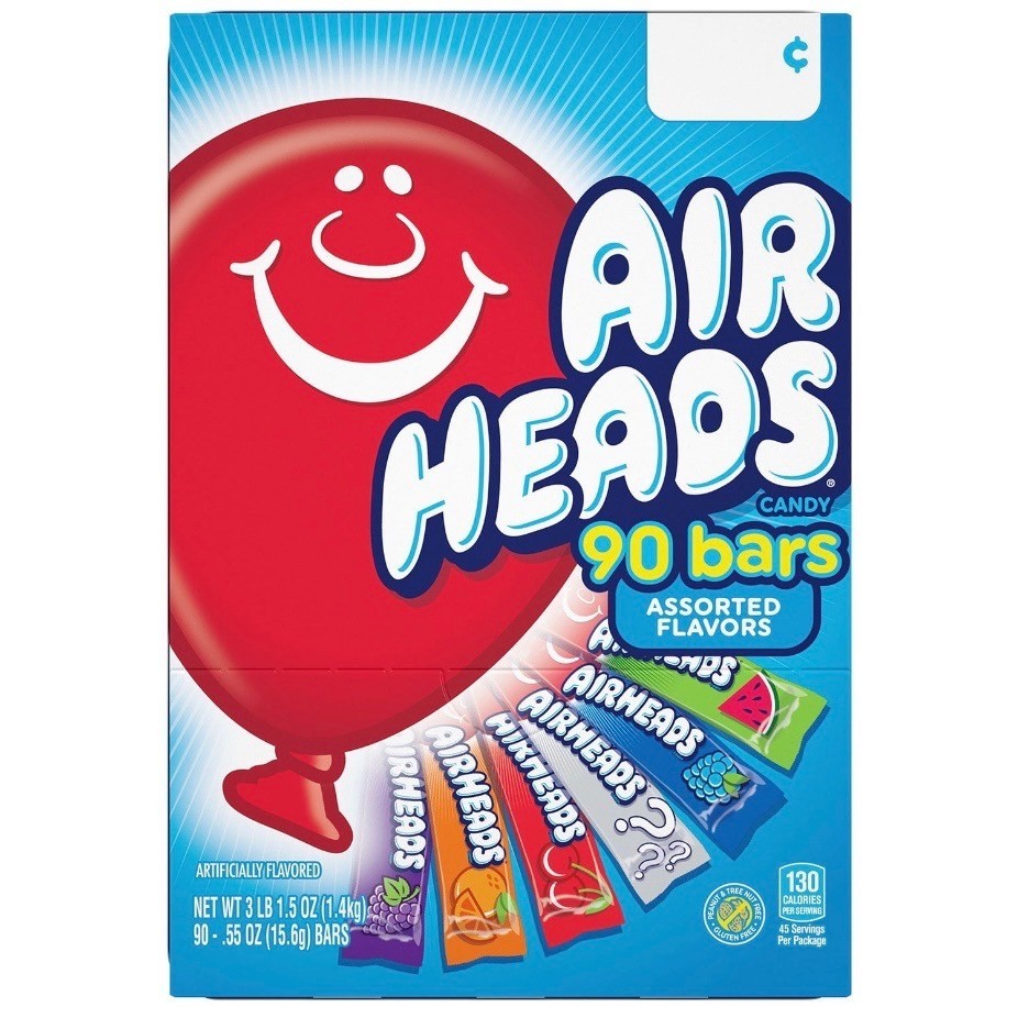 AirHeads Variety Pack 90 Count Assorted Flavors 0.55 oz Bulk Candy gallery