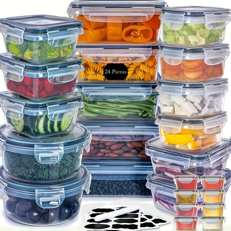 48Pc Airtight Food Storage Set plastic Containers & Lids Kitchen Organizer NEW.. gallery