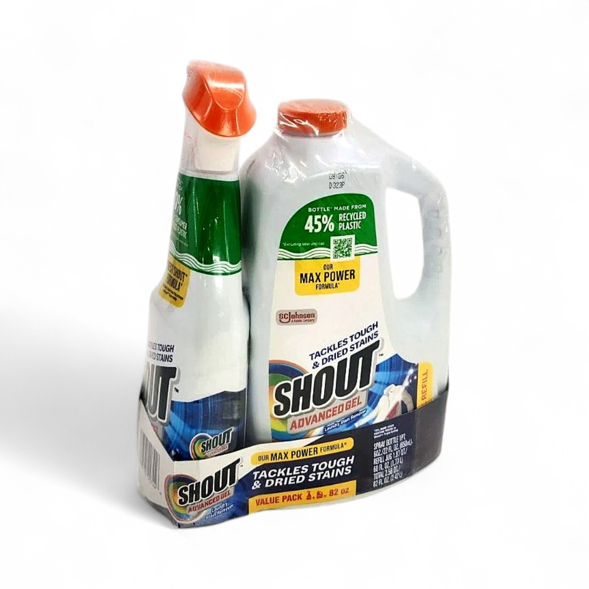 Shout Advanced Action Gel Laundry Stain Remover, 22 oz Sprayer & 60 oz Refill gallery