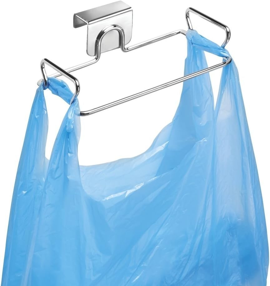 Over-The-Cabinet Plastic Bag Storage and Grocery Holder, Kitchen Chrome gallery