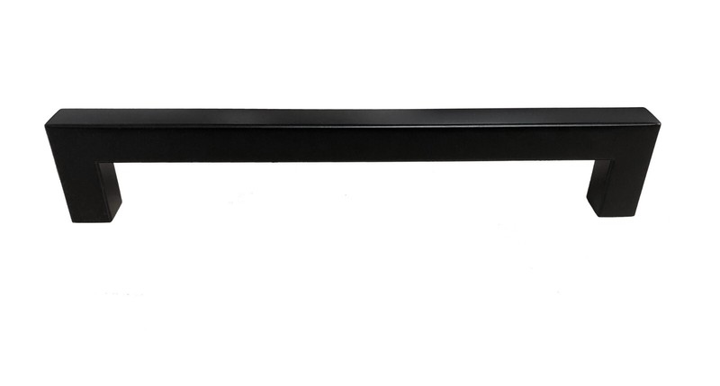 Square Bar Pull Handle Kitchen/Bath Cabinet Hardware Modern Knob Matte Black gallery