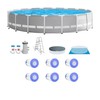 Intex Prism Frame Above Ground 18' x 48" Pool Set w/ 6 Replacement Filters gallery