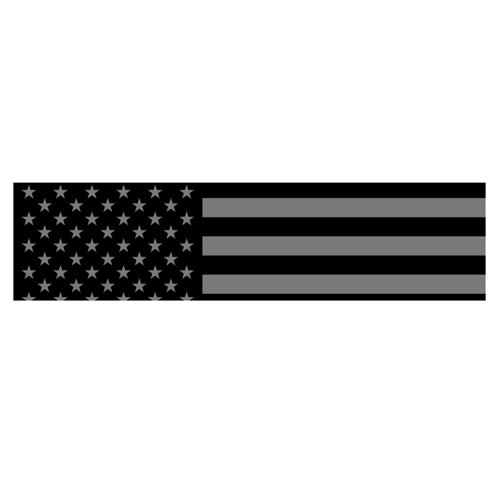 AMERICAN FLAG STICKER 16" x 4" - Gray and Black Subdued Stickers gallery