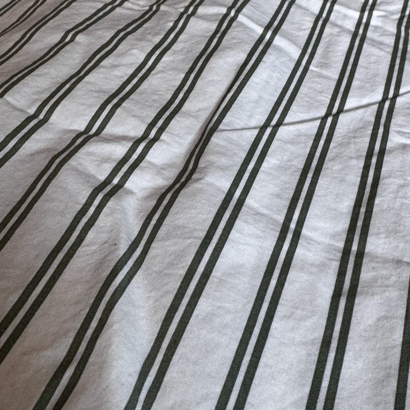 Brooklinen Cooling Cotton Percale Core Sheet Set Tandem Stripe Fresh Moss Queen gallery