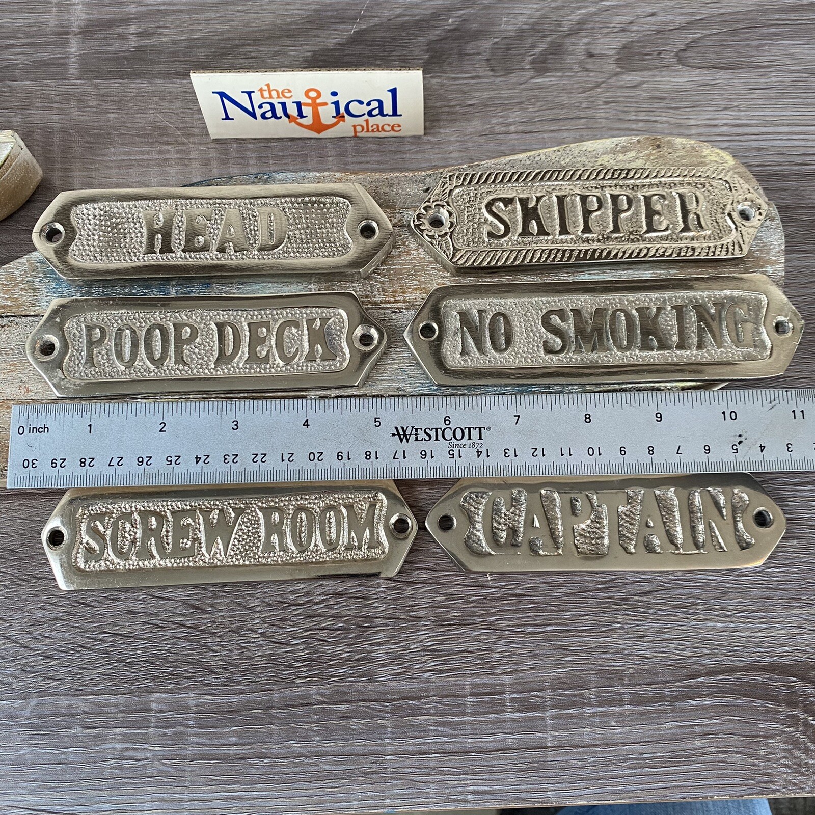 "Screw Room" Door Sign - Silver Finish - Nautical Wall Decor - Boat Ship Cabin gallery