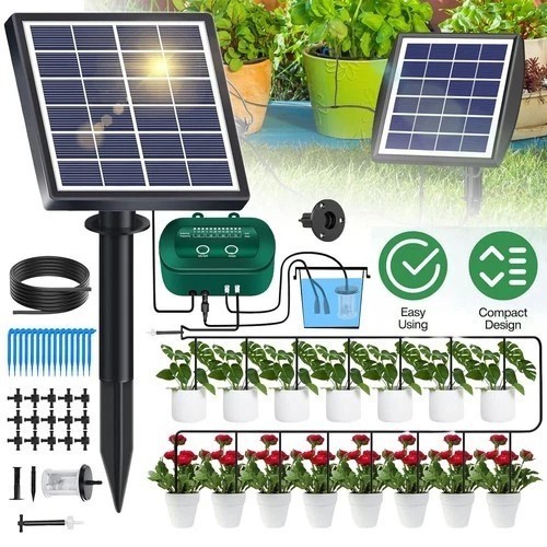 50FT Solar Automatic Watering Kit for Garden Automatic Drip Pipe Watering System gallery