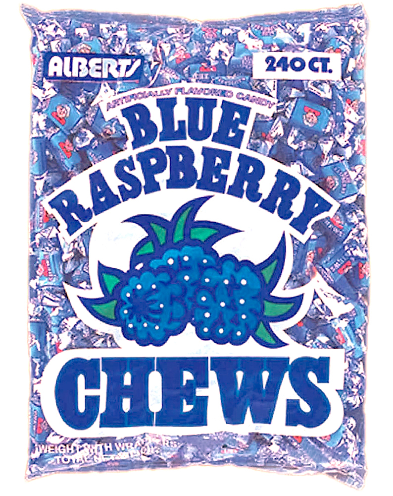 SweetGourmet Albert's Fruit Chews (Blue Raspberry, 240CT ) -1.5Lb FREE SHIPPING! gallery