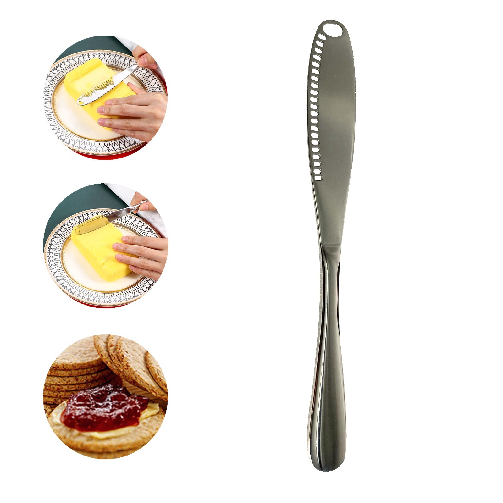Stainless Steel Cheese Knife Spreading Jam and Peanut Butter Knife 0.98"*8.07" gallery