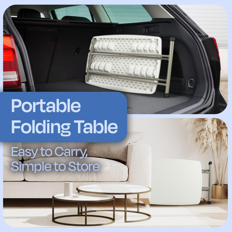 Lavish Home Portable Folding Table - 2.5 Foot Indoor/Outdoor Portable Lightwe... gallery