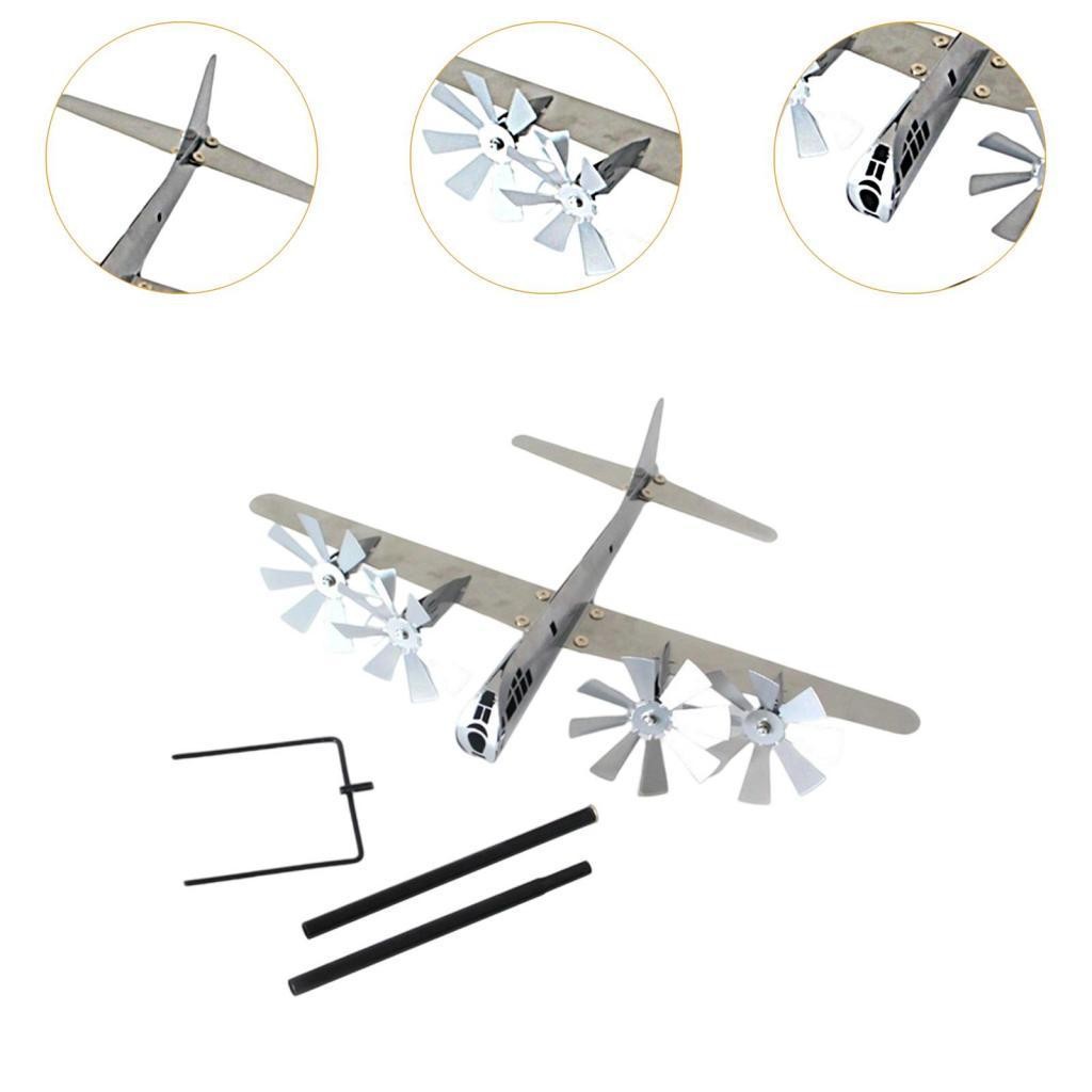 Outdoor Metal Wind Spinner - Airplane Design for Garden/Lawn/Balcony Decor gallery