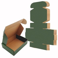 25 Pack Corrugated Packaging Box Mailers Shipping, Green Recyclable Cardboard…