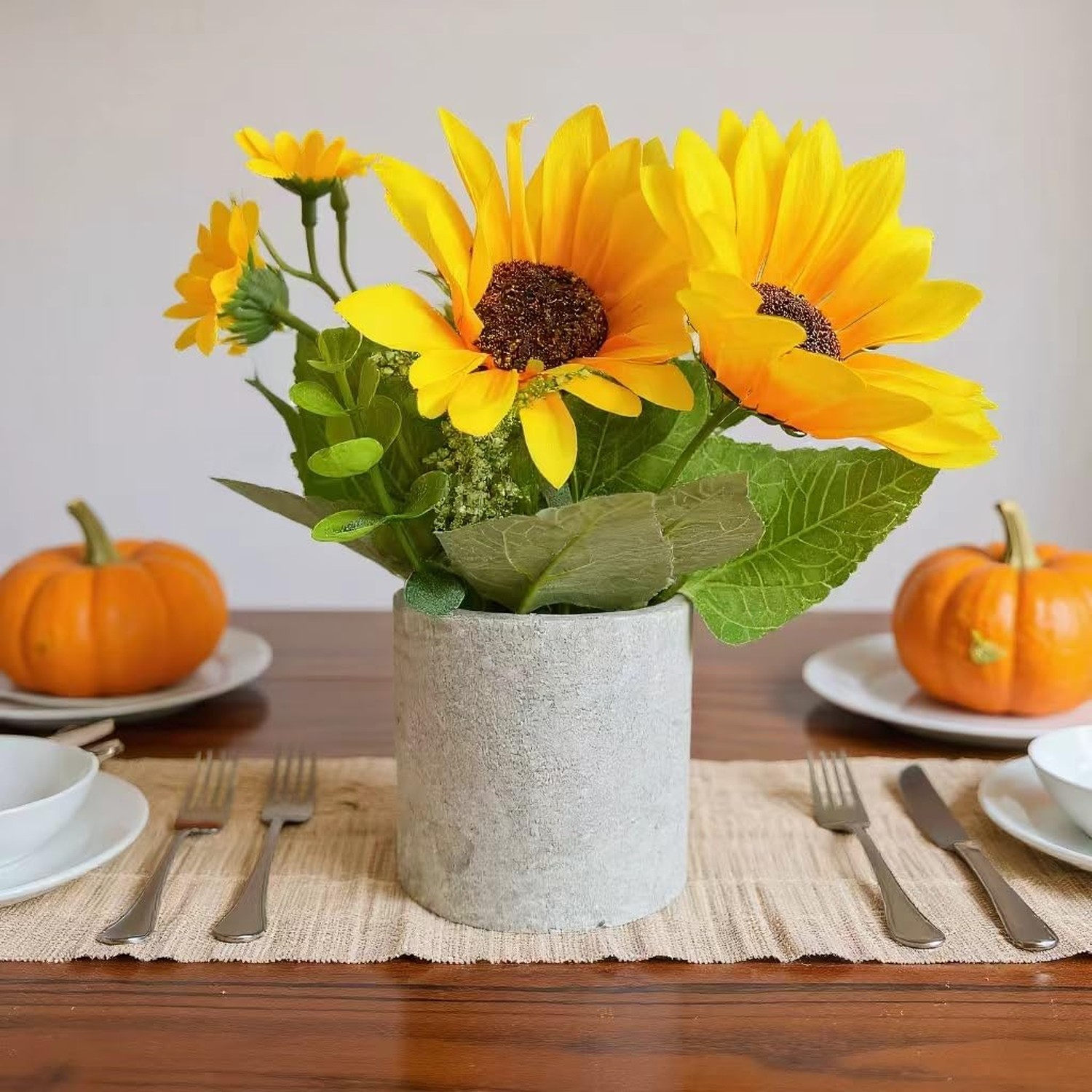 HappyFiller 1 Pack SpringSummer Decoration Artificial Sunflowers Potted Fake ... gallery