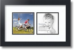 ArtToFrames Collage Mat Picture Photo Frame 2 5×5″ Openings in Satin Black 41