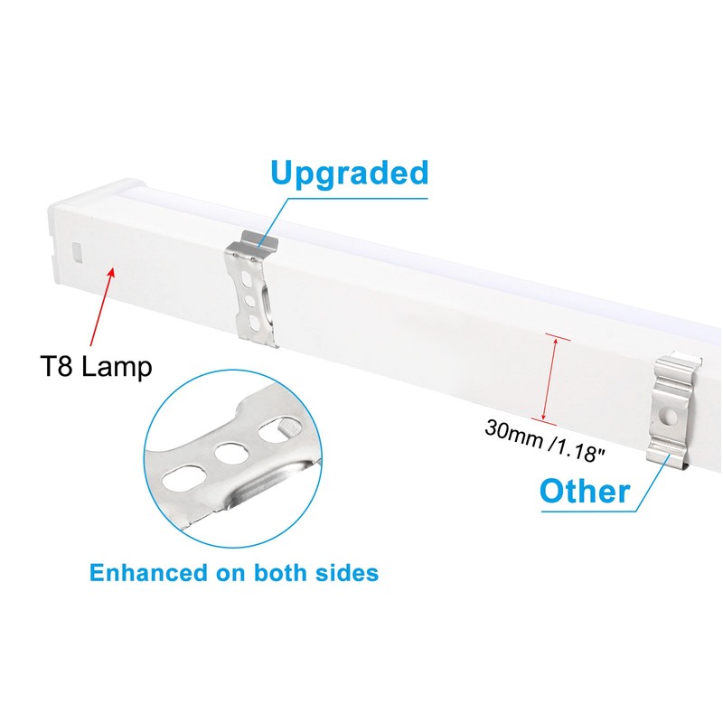 50pcs T8 LED Light Brackets Fluorescent Tube Mounting Clip Holder Hanger Clamps gallery