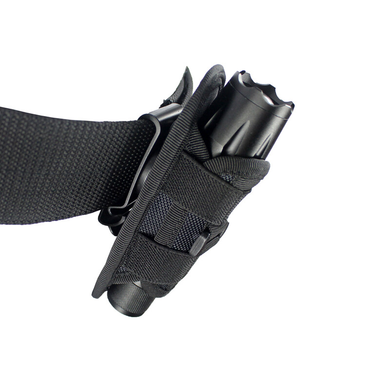Tactical 360 Degrees Rotatable Flashlight Pouch Holster Torch Case