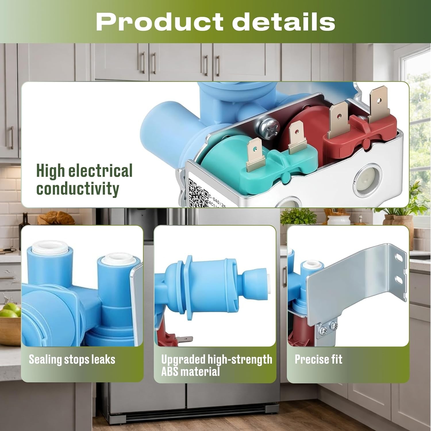 Refrigerator Water Inlet Valve For Whirlpool WRS322FDAW04 WRS325FDAB01 WRS325FDA gallery