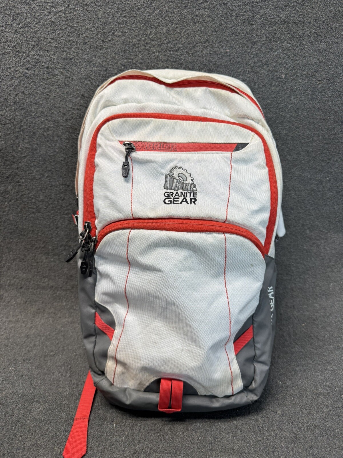 Granite Gear Barrier Backpack White Gray Red