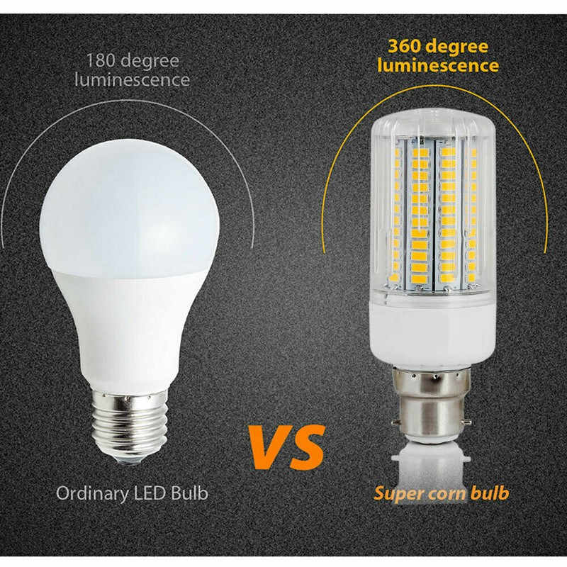 LED Corn Bulb E27 E14 E12 B22 5730 SMD 24-165LEDs Home Lamp Decor AC110V/220V EM gallery