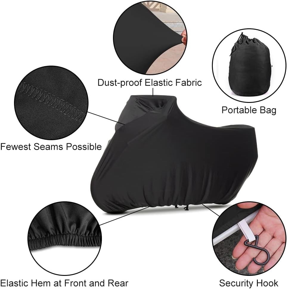 Indoor Motorcycle Cover, Soft Stretch Elastic Dustproof XXXL(109 x 41 x 54 in) gallery