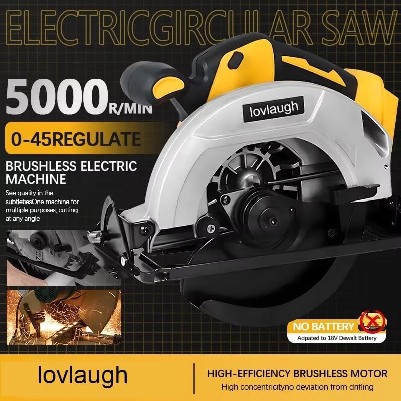 Versatile 7-1/4 Inch Cordless Circular Saw - 0-50° Bevel & 2 Blades Included gallery
