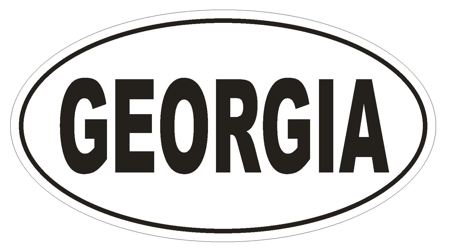 Georgia Oval Bumper Sticker or Helmet Sticker D2294 Euro Oval Country Code gallery