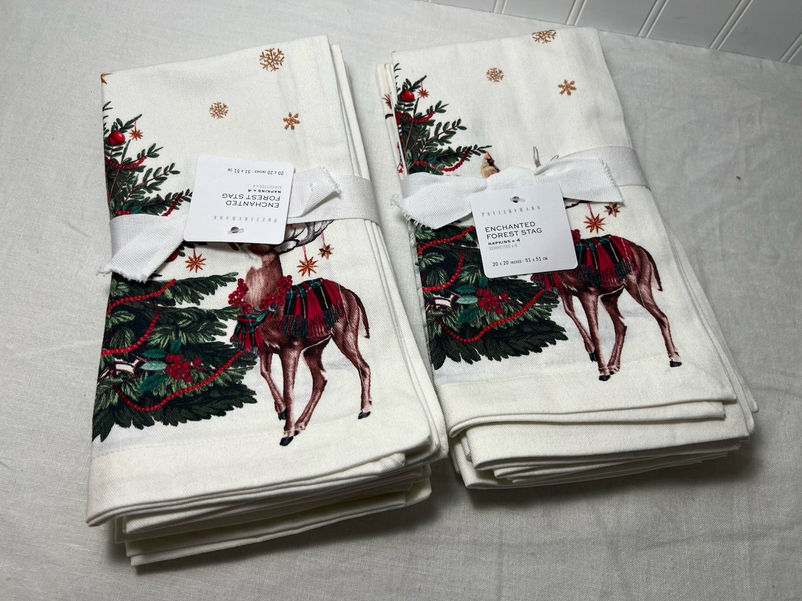 Pottery Barn Enchanted Forest Cotton Twill Napkins ~ ( Set of 8 ) gallery