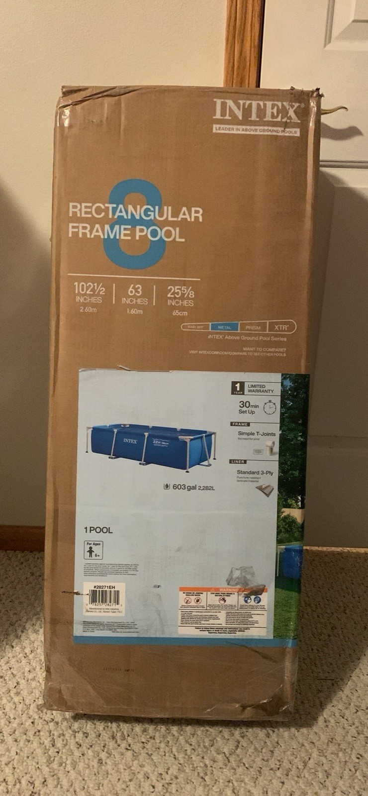 Intex 28271EH Rectangular Frame Above Ground Swimming Pool - Blue gallery