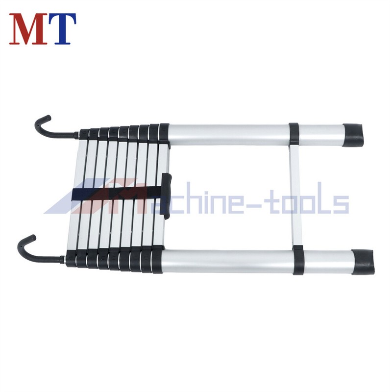 12.5 FT Collapsible Telescopic Extension Ladders Aluminum With Hooks 330lbs gallery