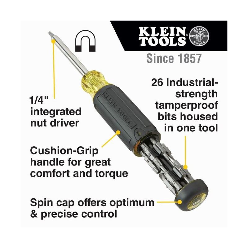 Klein Tools 32307 Multi-bit Tamperproof Screwdriver, 27-in-1 To... USA FAST SHIP gallery