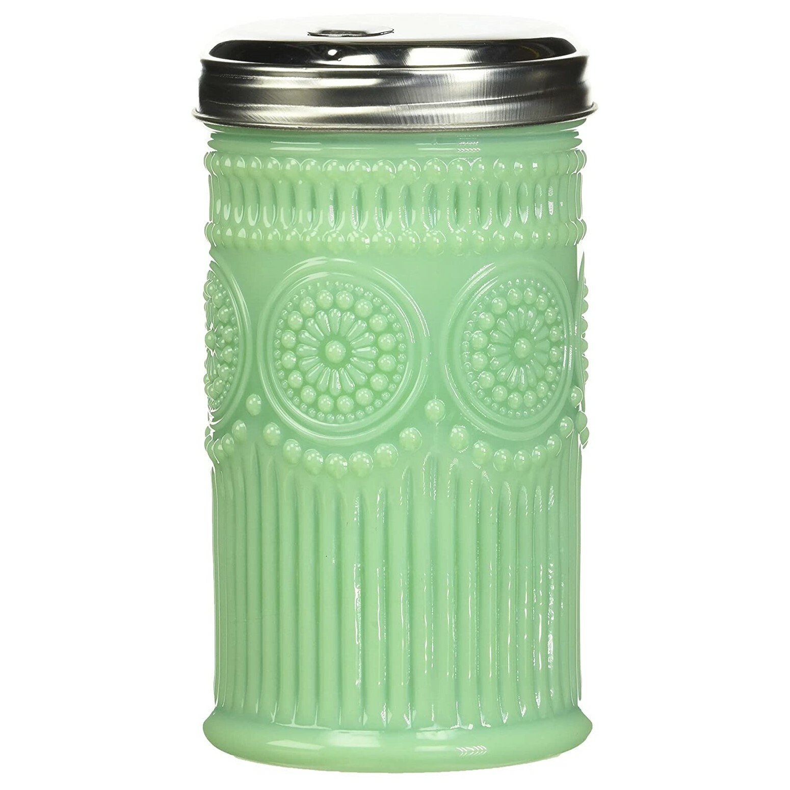 TableCraft Jadeite Green Glass Sugar Dispenser / Pourer gallery
