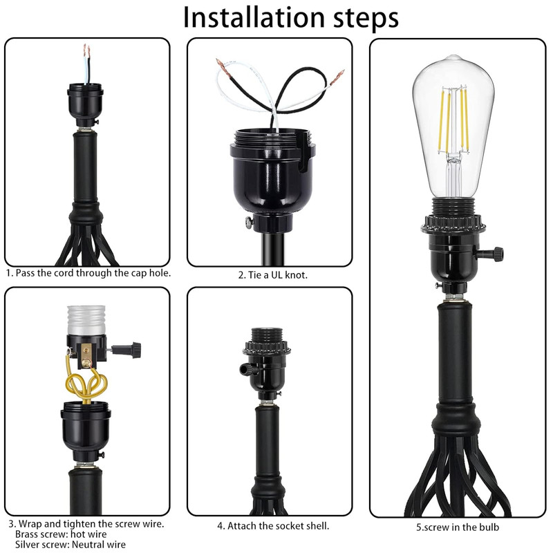 UL Listed E26 Light Socket, Threaded Lamp Socket Replacement with On/Off Switch gallery